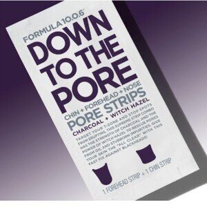Down To The Pore Chin + Forehead + Nose Pore Strips Charcoal + Witch Hazel NEW